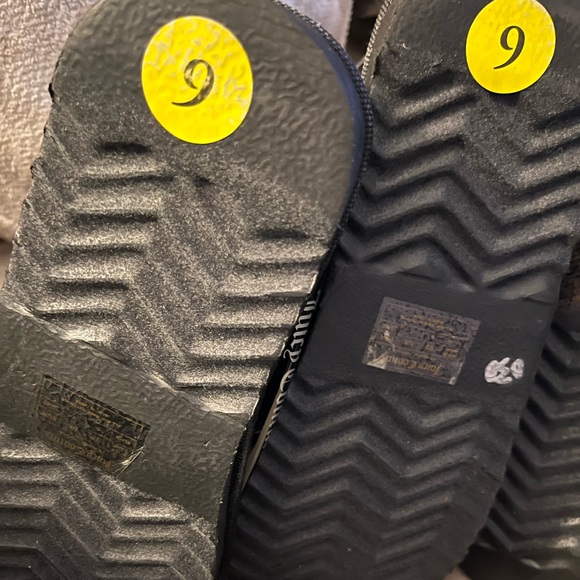 NWT Juicy Couture Black Klash Clear Mirrored Logo Sherpa Booties - Picture 5 of 11